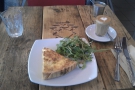 I accompanied the piccolo with an equally lovely leek and cheddar tart, served hot with salad.