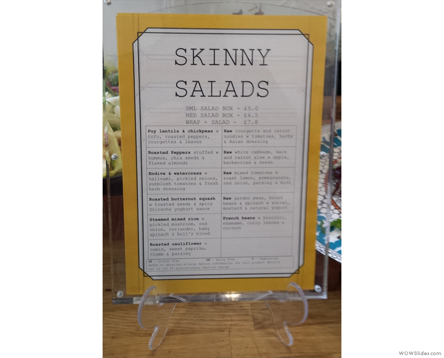 The range of healthy salads has also been extended...