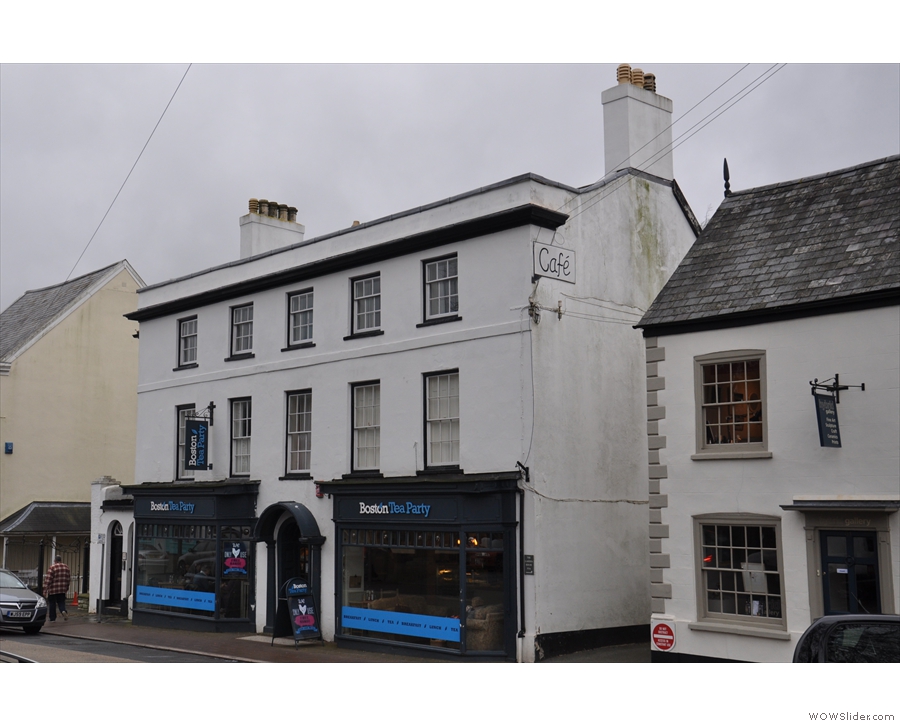 The Boston Tea Party in Honiton occupies the ground floor of the  lovely Monkton House.
