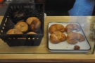 ... wihle the counter has croissants and bagels.