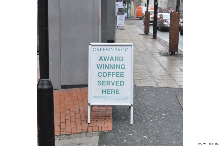On the cold streets of Manchester, I came across an interesting sign...
