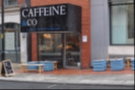 And here it is, the wonderful Caffeine & Co. Small shop, large logo...