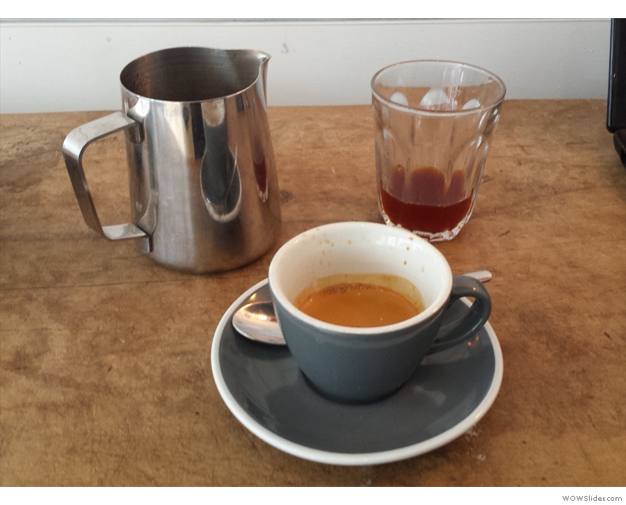 However, this is what I had, the same coffee through Aeropress and as an espresso.