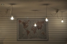 ... such as these hanging by the map of the world at the back.