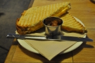 Finally, to soak up all that caffeine, an excellent three-cheese toastie, plus chutney.