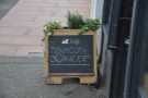 I loved the combined A-board and window box.