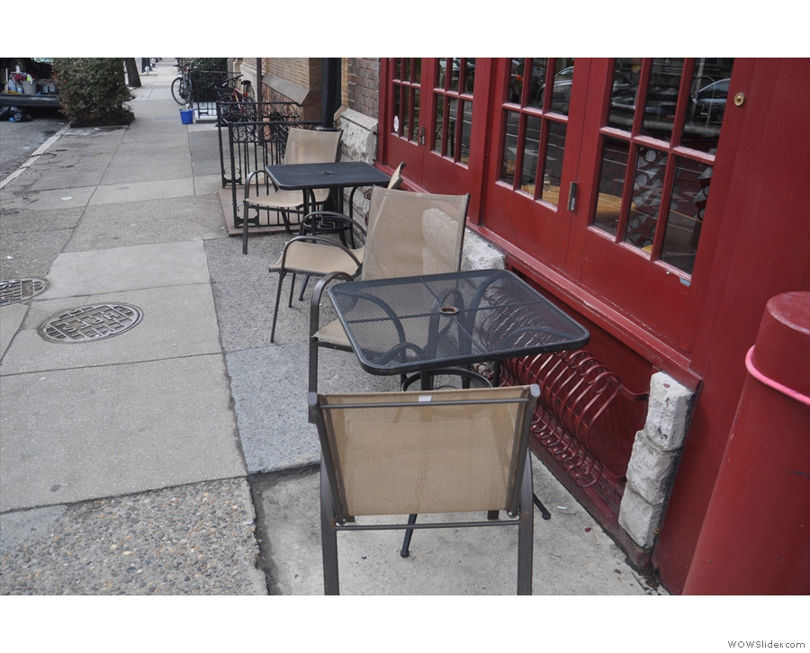 The Spruce Street outdoor seating...