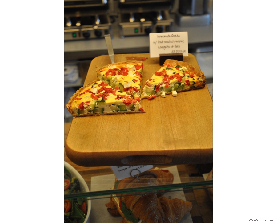 ... including this pepper, courgette and feta quiche.
