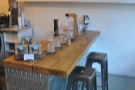 A more detailed of the brew bar as seen in May.