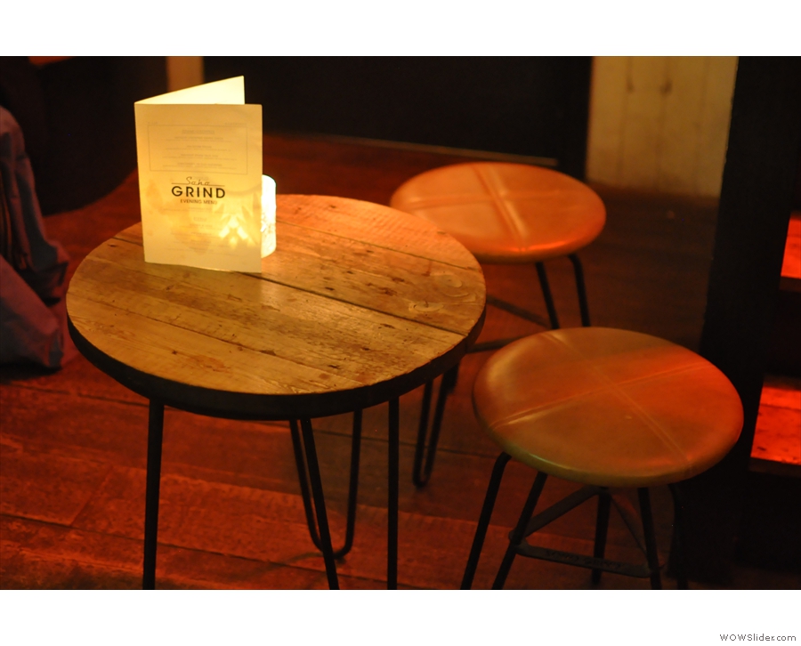 ... or grab one of the tables for a more intimate tete-a-tete.