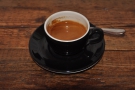 On my second visit, I settled for an espresso in a classic (hard to photograph) black cup