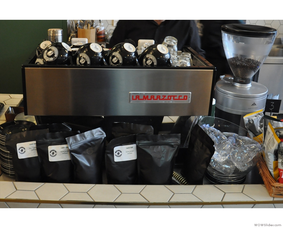 ... all produced by the La Marzocco at the far end of the counter.