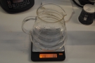 And the carafe on the scale. You'll have to take my word for it that I didn't hit the zero button!