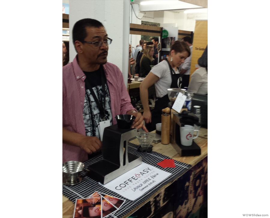 Patrick of Coffee Easy in action at the London Coffee Festival...