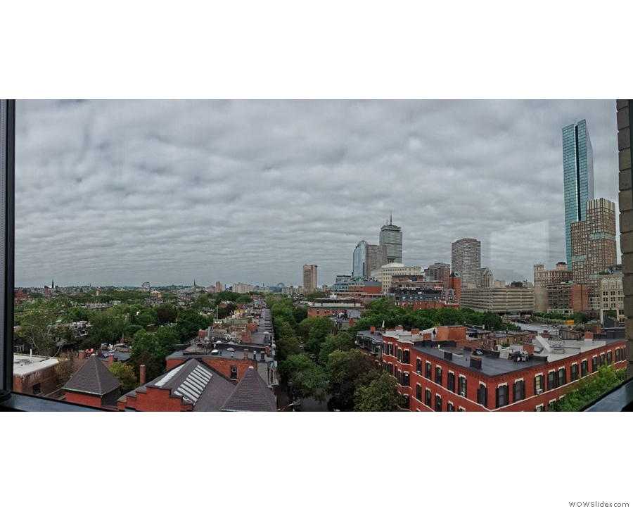 Day 4: a final view from my hotel window before I leave Boston. Quite cloudy, but not raining.