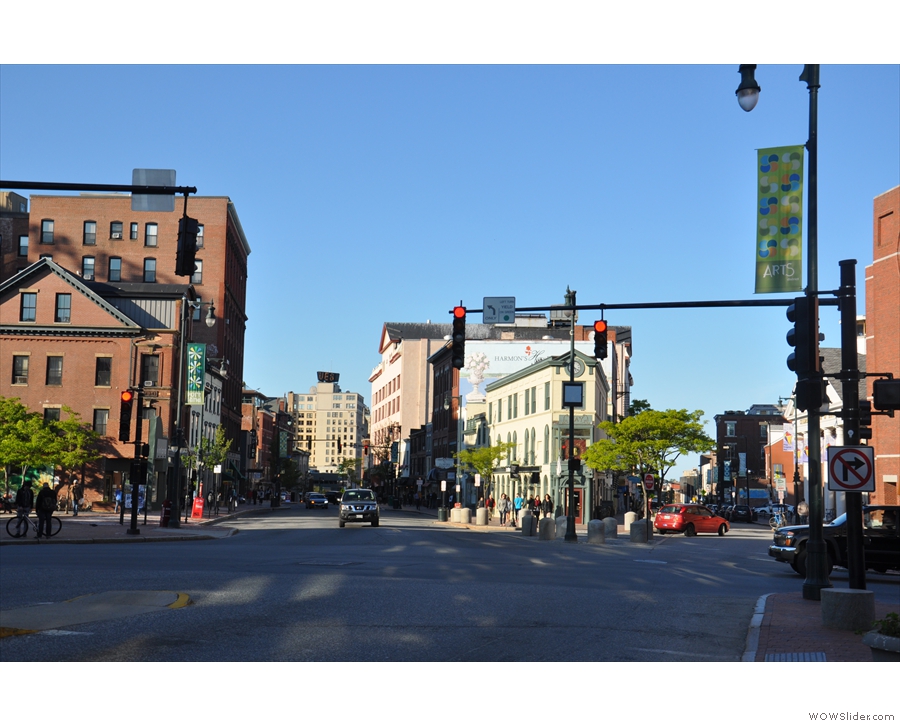 Next stop, Portland, Maine! The view along Congress Street, heading into town.