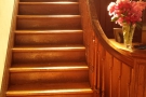 These two photos are of the evening sun streaming down the stairs.