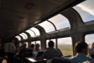 The observation deck, between the Seattle and Portland parts of the train.
