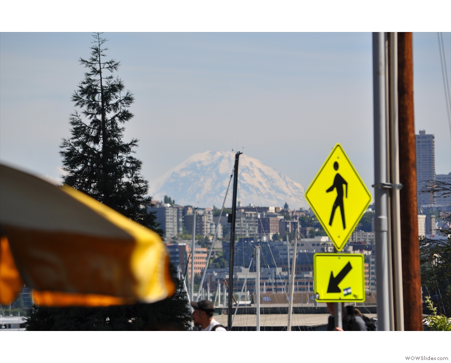 Talking of views: my favourite Seattle vista, the glorious Mt Rainier.