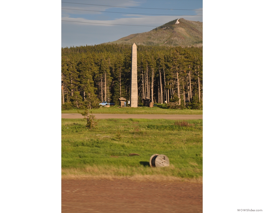 At 5,216 ft above sea level, it's the lowest pass through the Rockies between New Mexico and Canada! The obelisk is a monument to President Theodore Roosevelt by the way.