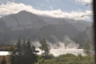Now dams such as the nearby Bonneville Dam have tamed the river, flooding the valley...