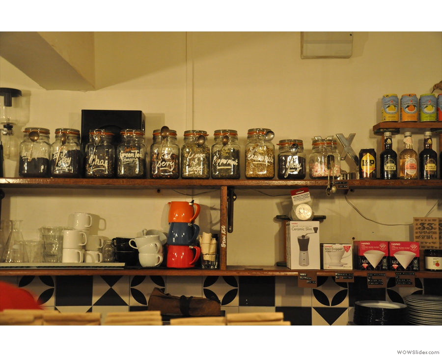 There's also plenty of loose-leaf tea to choose from, plus coffee kit for sale.