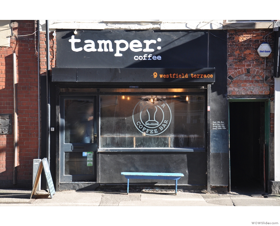 Tamper, in the winter's sunlight on Sheffield's Westfield Terrace.