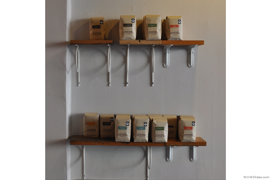 ... and on the opposite wall you can buy Stumptown coffee to take home
