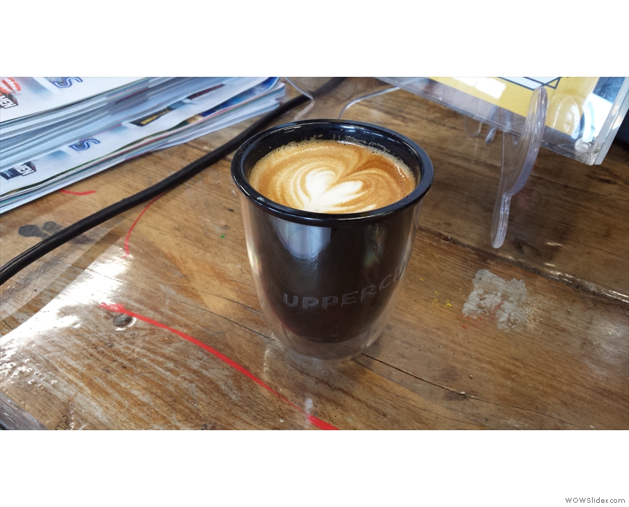 Back home, and UPPERCUP goes to Beany Green, where several of the baristas love it.