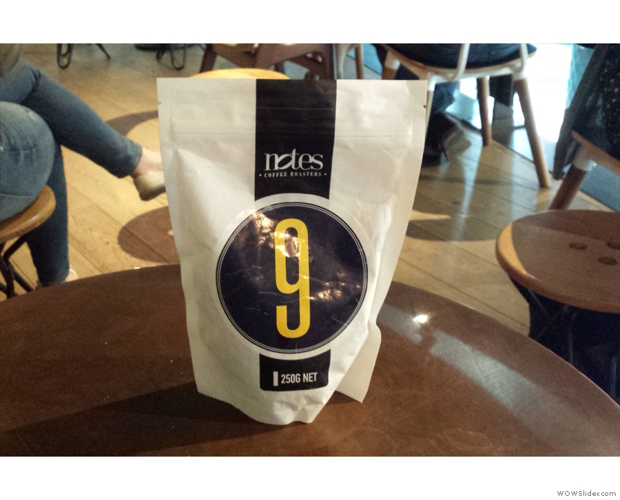 When you order coffee, you get a bag to put on your table with a number...
