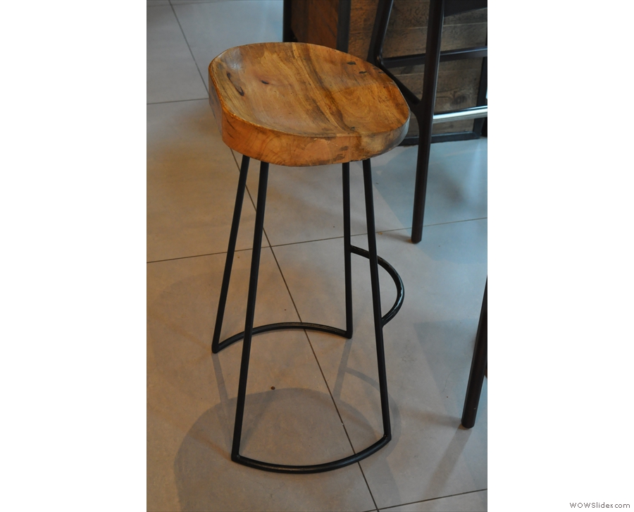 I'm particularly fond of these high bar stools.