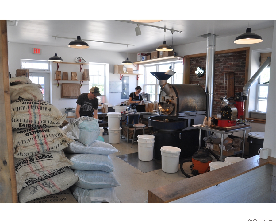 ... and this is the view that greets you: the Tandem Coffee Roastery in full swing!