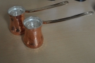 We start with our cezve, made from a singe sheet of copper and lined with silver.