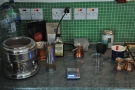 The rest of the kit: scales, grinder, water and various flavour-enhancers for later.