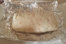 A rather poor photo of the rather excellent burito I had from the food stall next to my motel.