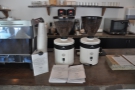 Next comes the espresso grinders and espresso machine...