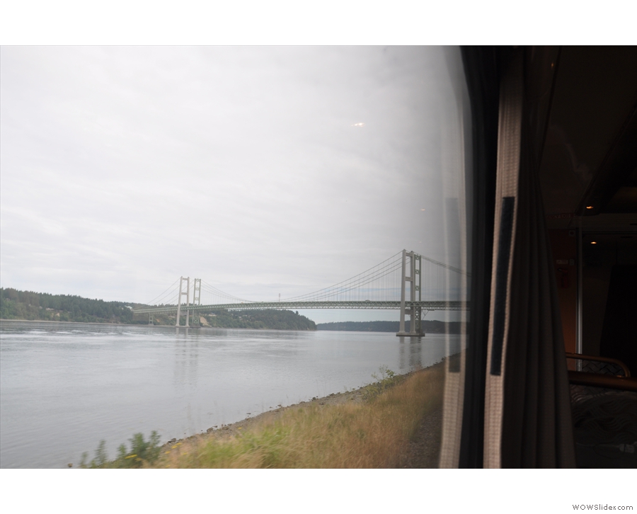 ... and then the Tacoma Narrows bridge comes into view.