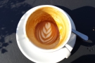 My flat white was excellent though. I love that the pattern holds to the bottom of the cup!