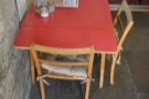 And the red table by the door. My parents used to have one just like that!