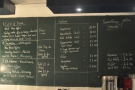The main coffee menu, meanwhile, is chalked up on the back wall.