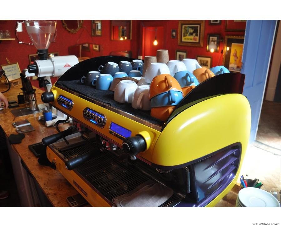 However, it's mostly about the coffee. Time to put the bright yellow Sanremo to work!