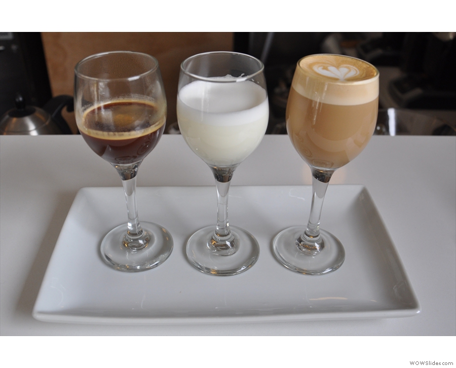 It was a real highlight of the trip, including this deconstructed espresso flight.