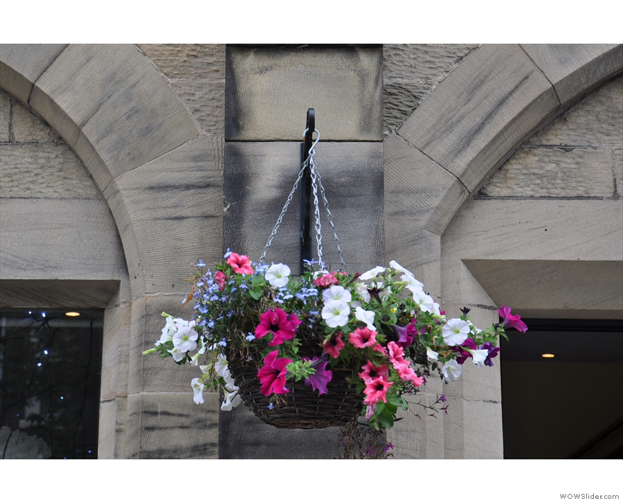 The hanging baskets are a nice touch.