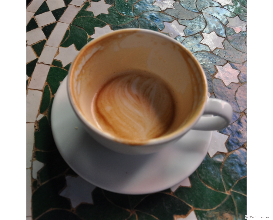 Lasting impressions: the latte art was so well done, it was there at the bottom of the cup...
