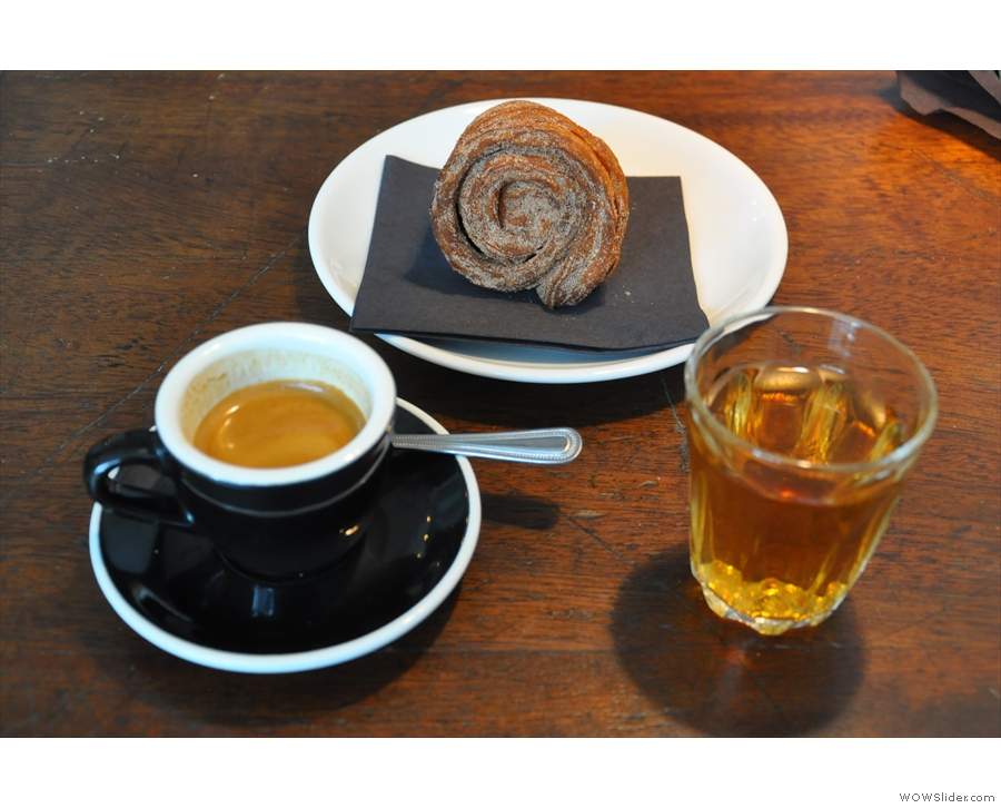 ... then I followed it up with an espresso and that Cinnamon Danish I'd had my eye on!
