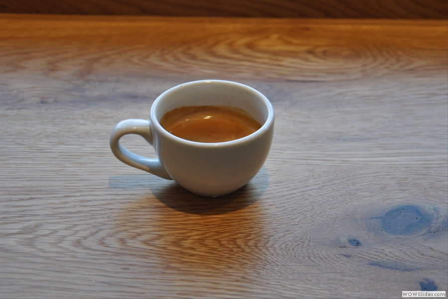 A fine espresso (the one I had in the Back Bay branch)