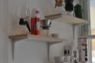 There are also shelves of coffee-making equipment for you to purchase.