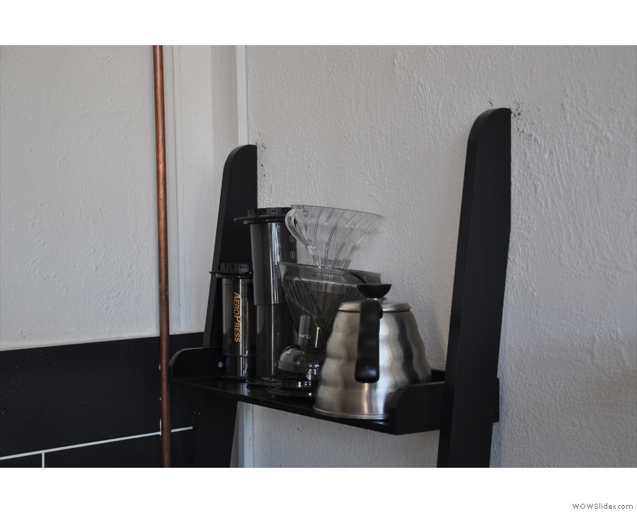 ... although these are actually Kofra's chosen tools of the trade (Aeropress + Clever).