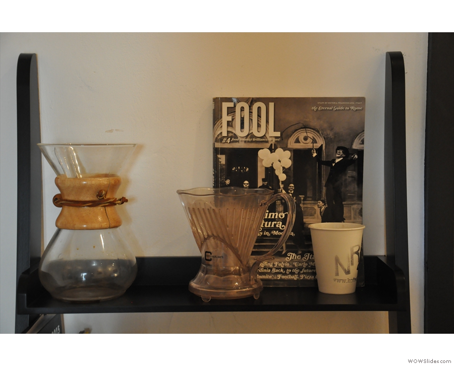 As well as bulk-brew filter, manual methods are available...