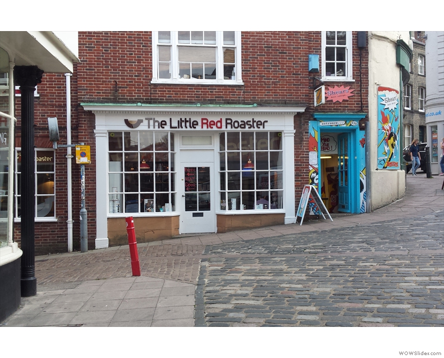 The latest Little Red Roaster, at the top of St Andrews Hill, as seen from Bedford Street.
